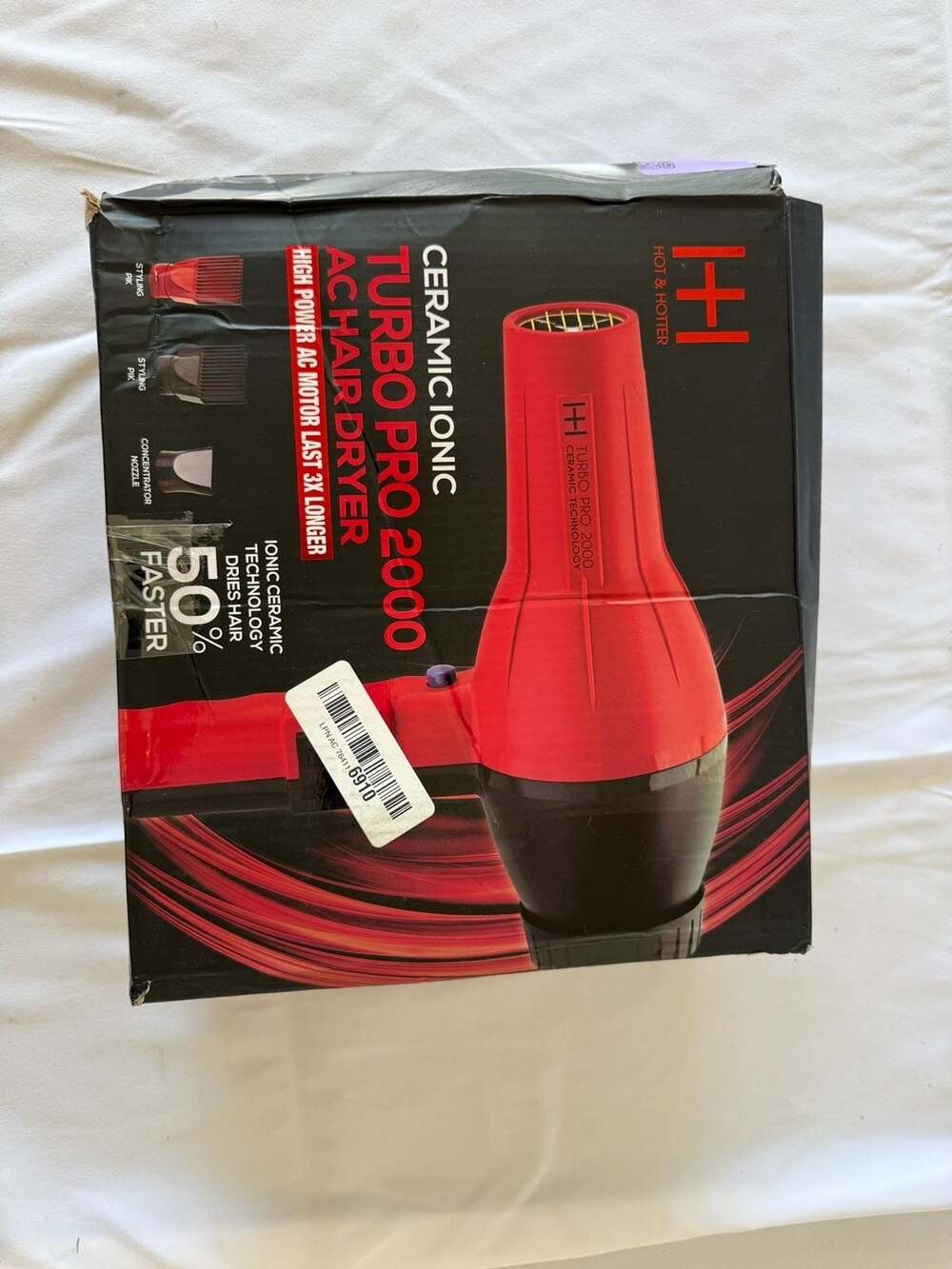 Hot & Hotter Ceramic Ionic Turbo Pro 2000 AC Hair Dryer